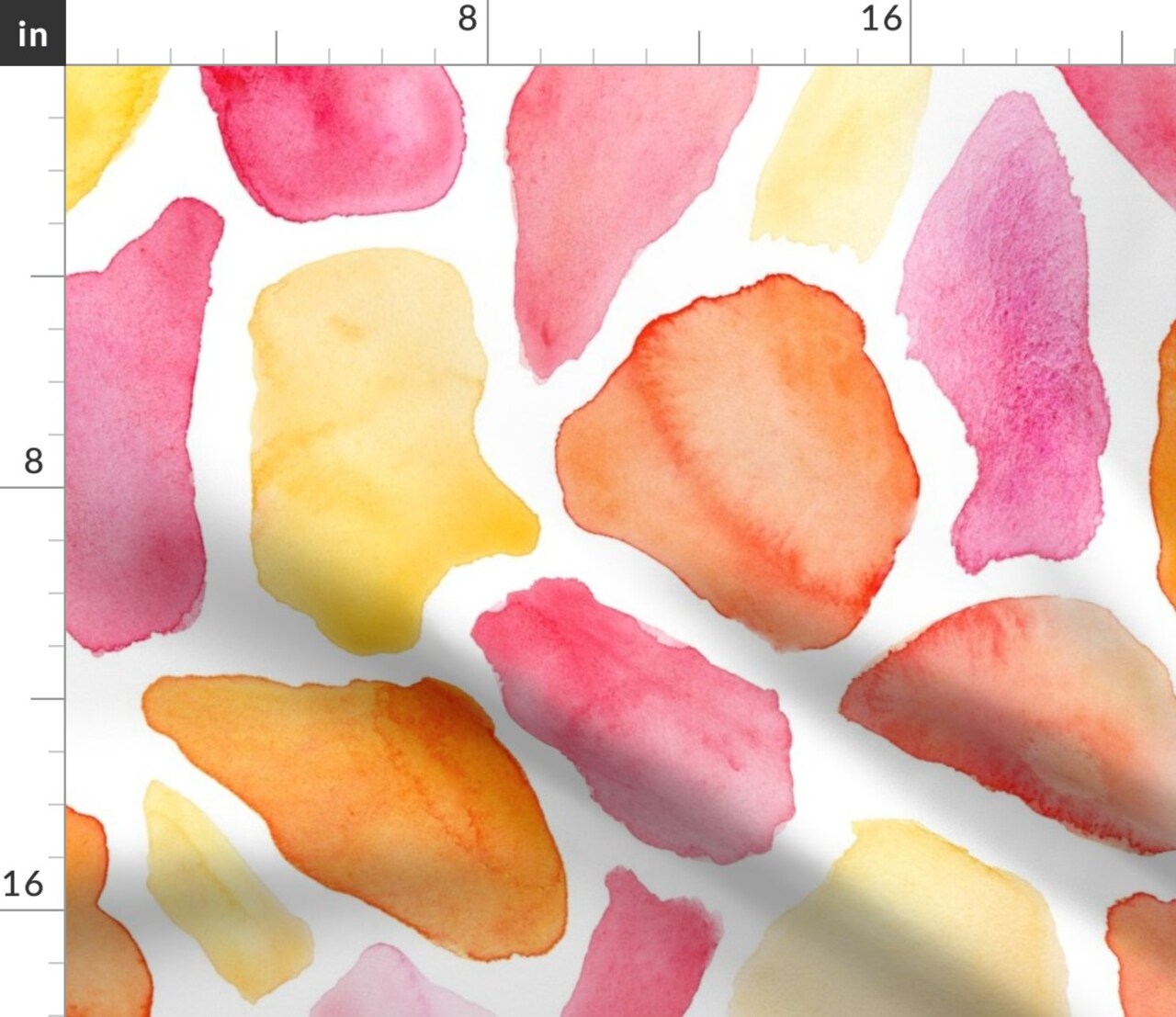 Watercolor Pink Orange Yellow Bright Whimsical Animal Print Custom Printed Fabric by Spoonflower Various Fabrics by the Yard or Fat Quarter